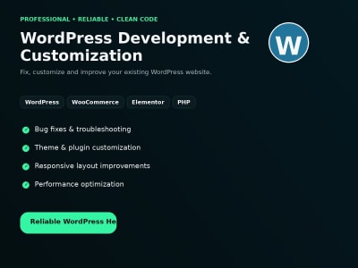 Professional WordPress development, customization or bug fixing