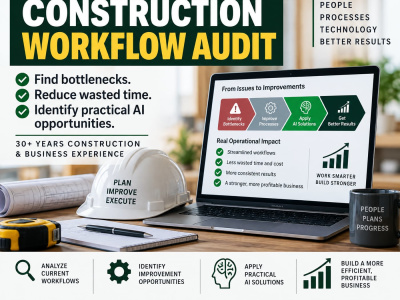 Construction business workflow audit w practical AI & process improvements