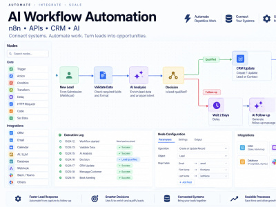 An AI automation workflow using n8n and APIs | Upwork