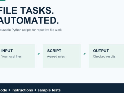 Py Script Logo A Python script to automate one repetitive file-processing task | Upwork