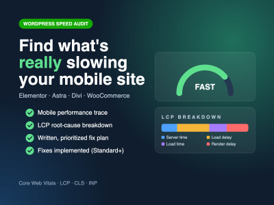 A mobile speed & Core Web Vitals audit for your WordPress site | Upwork