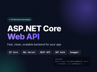 A fast, scalable ASP.NET Core Web API with SQL Server and EF Core | Upwork