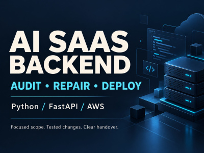 An AI SaaS backend audit, repair or deployment with Python FastAPI | Upwork