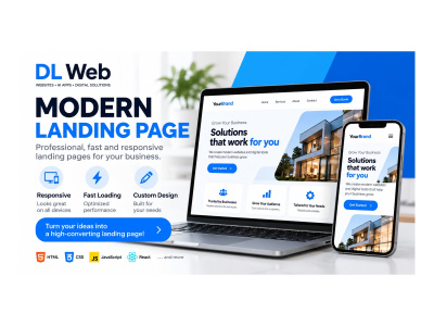 Rewared Page Design A modern responsive landing page designed for your business | Upwork