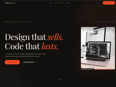 A modern responsive website or full stack web app | Upwork