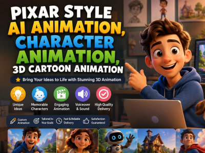 Pixar Style Ai Animation, Character Animation, 3d cartoon animation ...