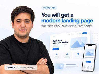 Rewared Page Design A modern, responsive landing page for your business | Upwork