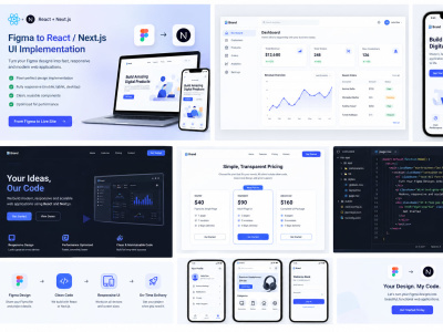 UI implementation | Convert Figma Designs into React or Next.js UI | Upwork