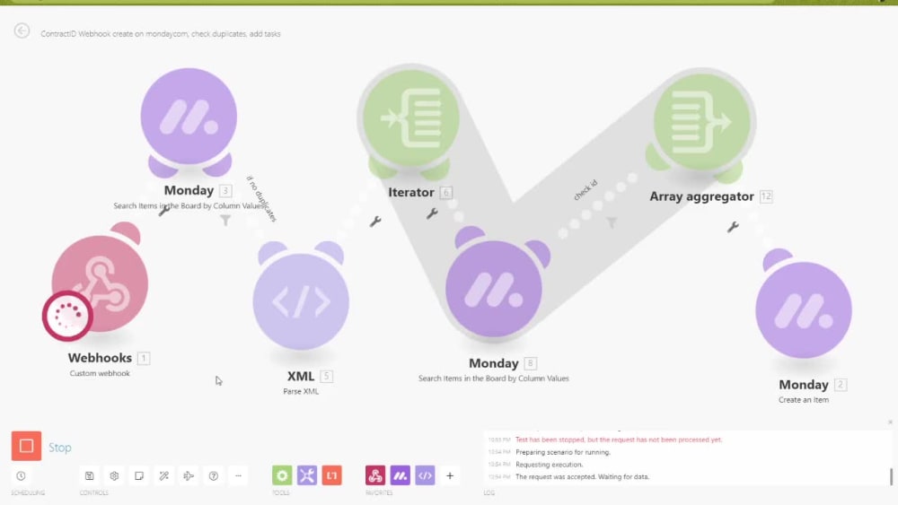Set up with debugging and test 1 outgoing webhook in automation tools ...