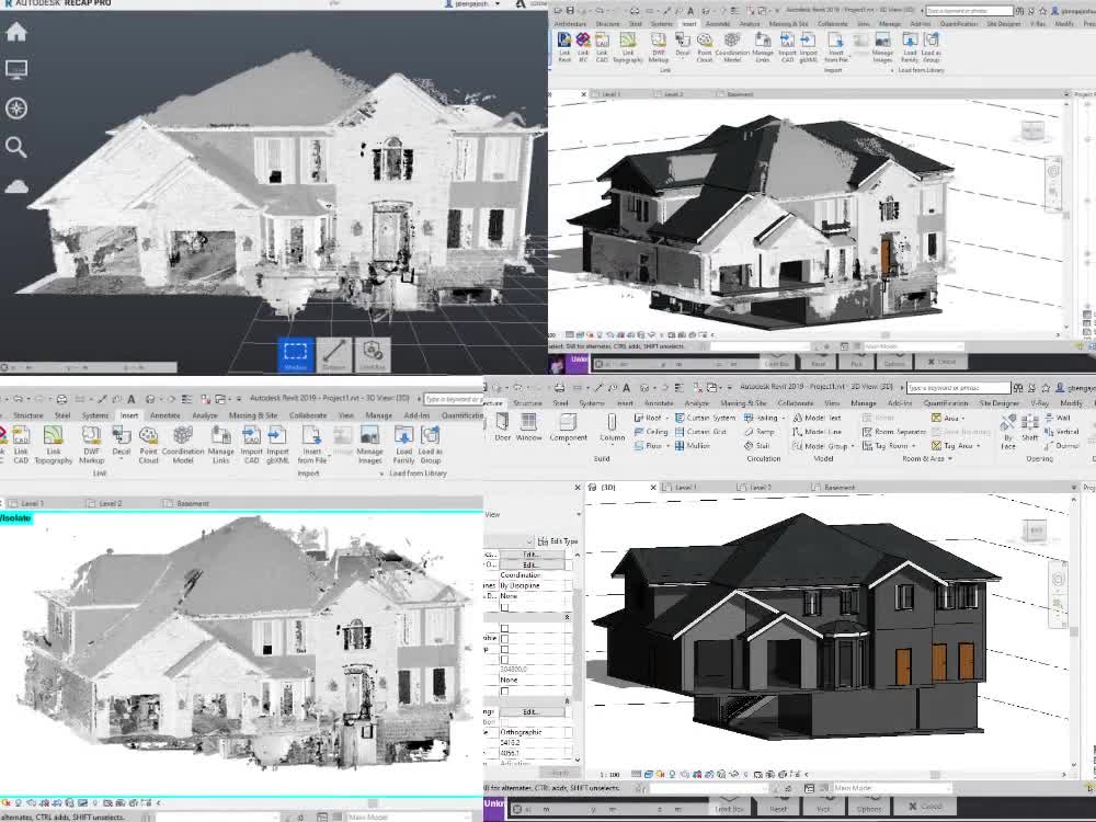 A revit model from point cloud data, 3d scan or cloud imagery Upwork