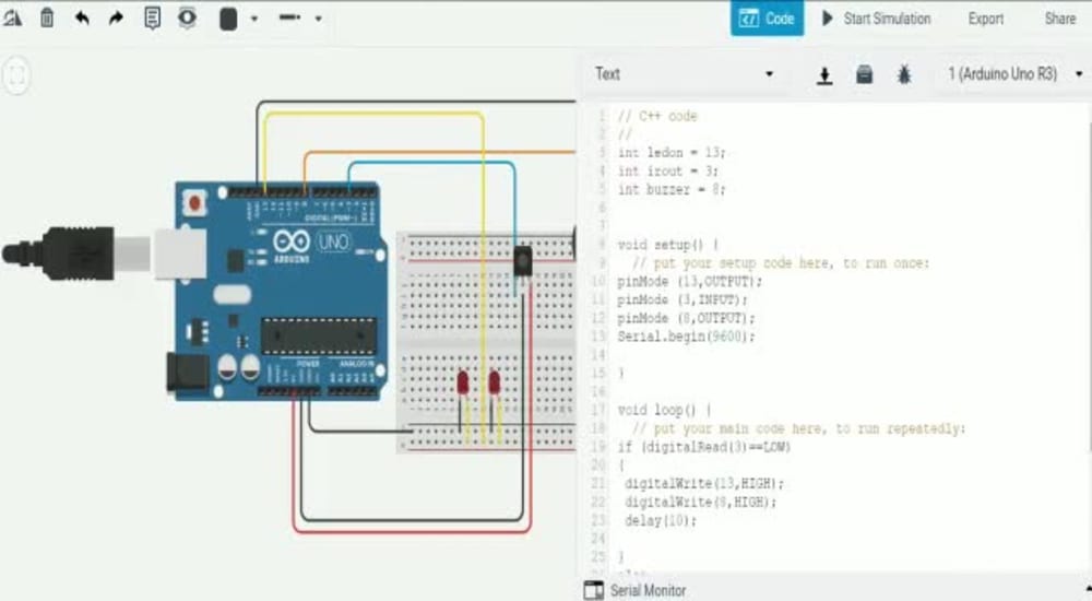 An arduino code,other circuit schema/simulation to get your project ...