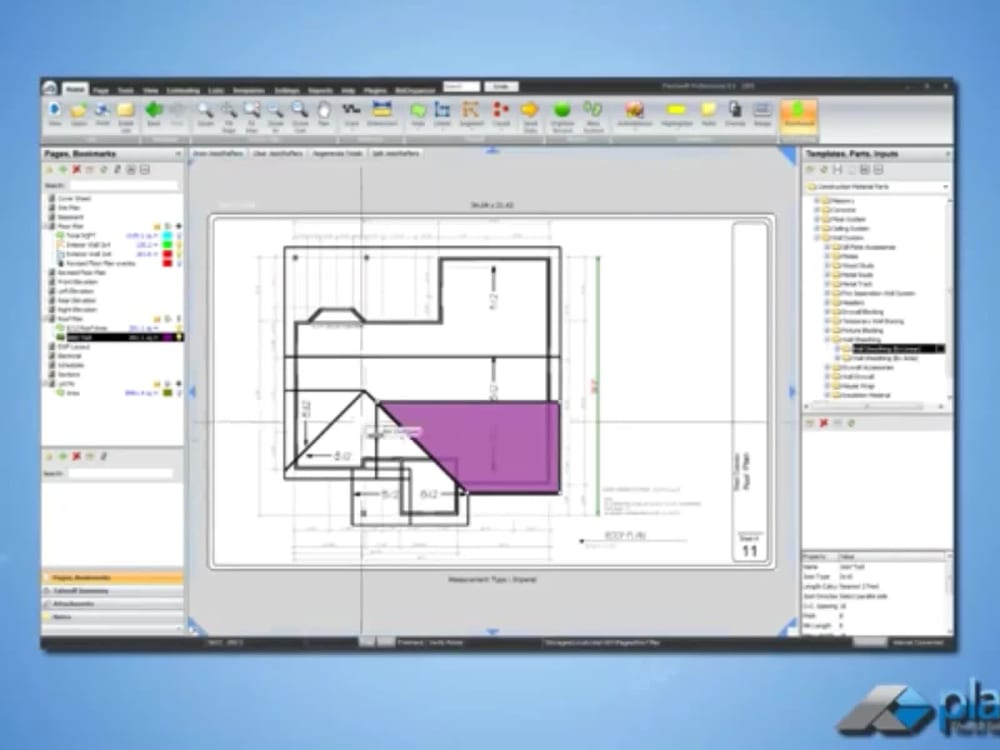 Roofing, siding material takeoff & estimation by PlanSwift estimator