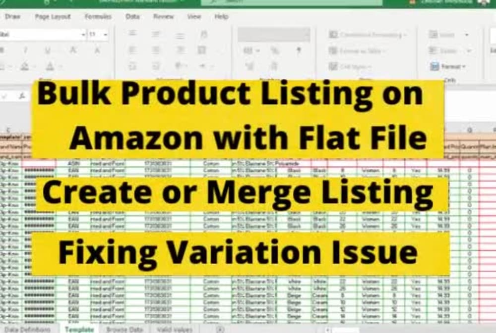 product listing Upload with Flat File and Fix Variation issues