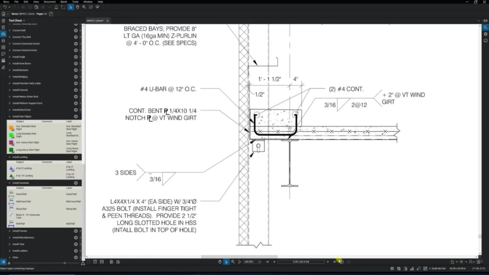 Structural steel estimation and material takeoff in planswift or blue