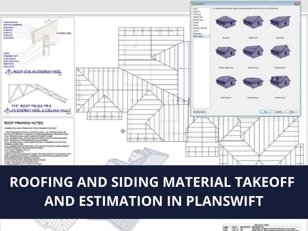 Roofing and siding material takeoff and estimation in Planswift Upwork
