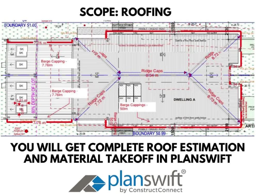 Complete roof estimation and material takeoff in PlanSwift Upwork