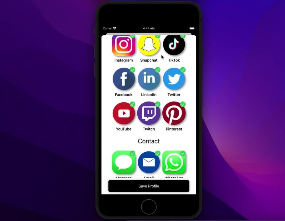 A NFC Digital Business Card App Upwork