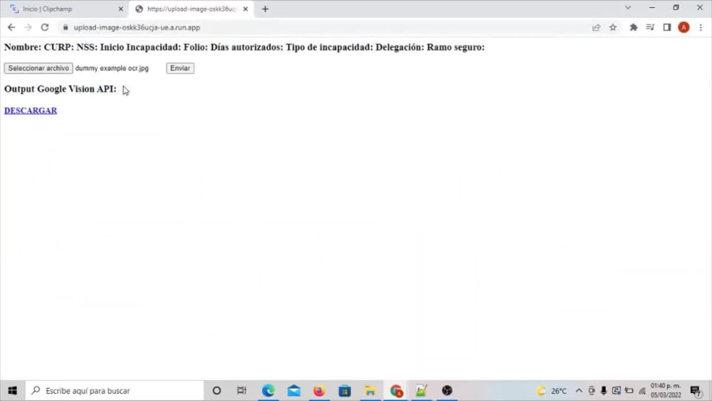 An app to extract text from image pdf files using google cloud vision