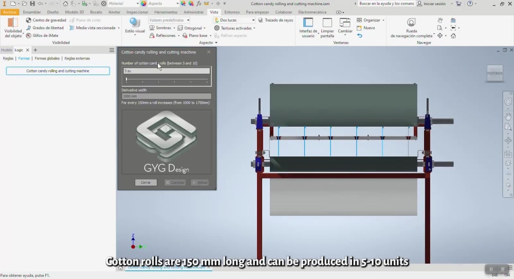 Design industrial machine, Cotton Candy Machine with Autodesk Inventor Upwork