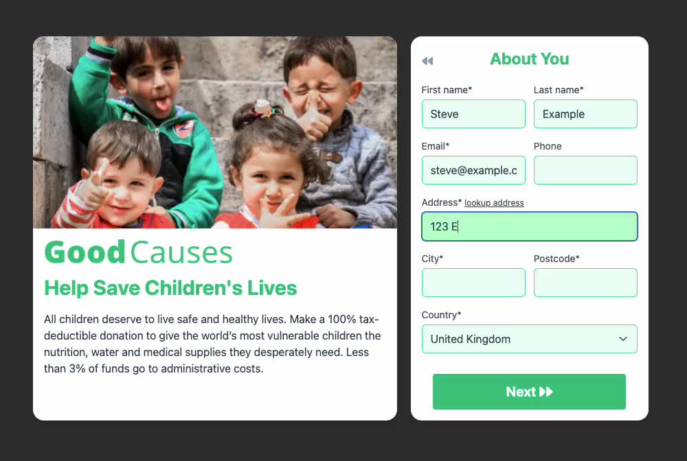 A donation form for your charity or NGO that can accept donations Upwork