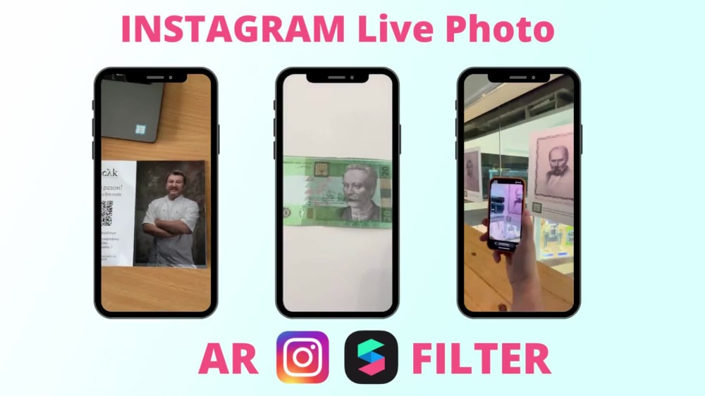 Instagram AR filter Live Photo or business card Upwork