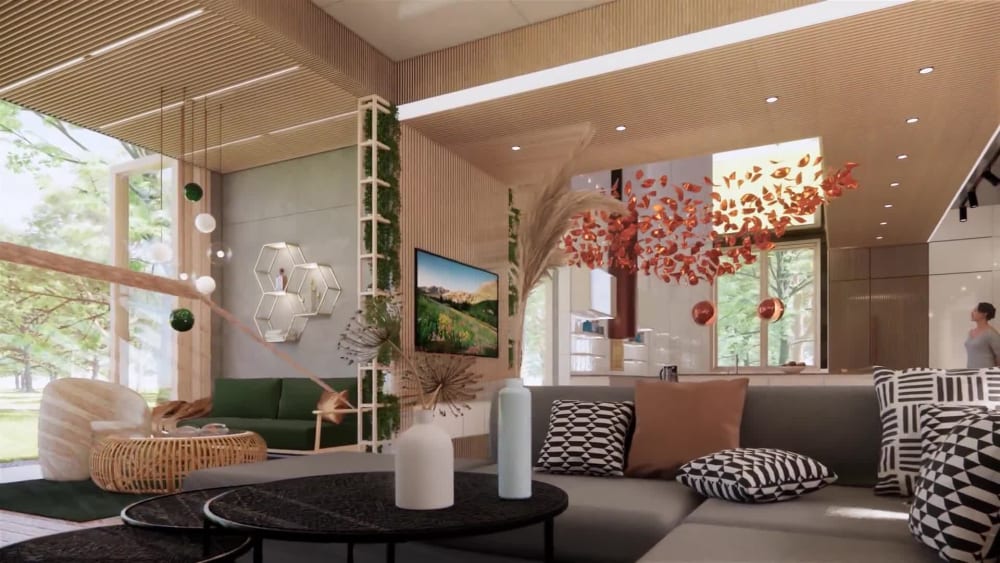 Interior Render of your Contemporary Eco Living/Dining Room | Upwork