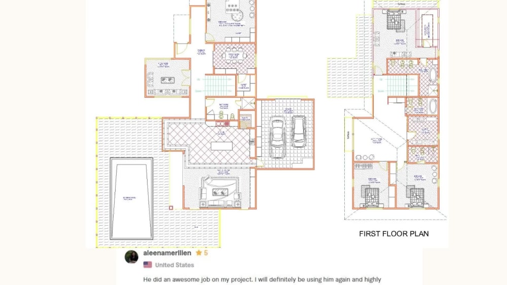 Floor plan in AutoCAD, quantity takeoff, cost estimation Upwork
