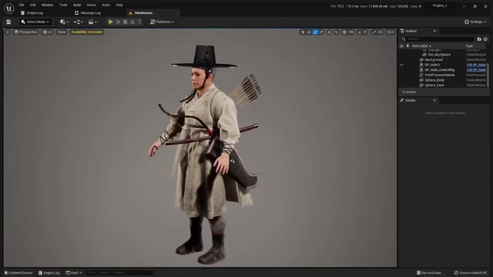 A fantastic 3d metahuman character model with unreal engine 5 upwork