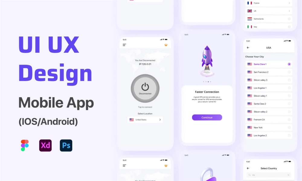 A mobile app UI UX design for ios and android | Upwork