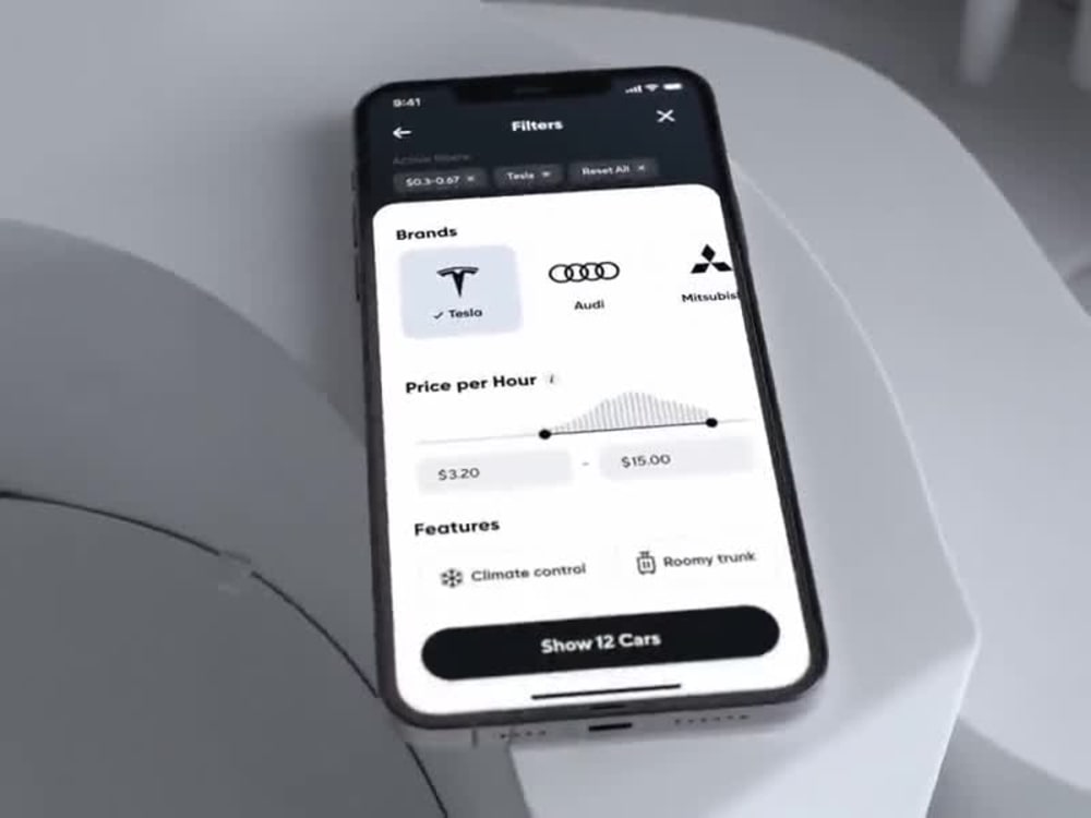A luxury car rental app, car booking app, fleet management app like
