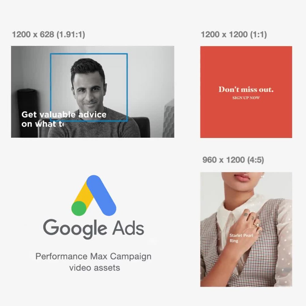 Video Animated ad in 3 formats for Google Performance Max campaign Upwork