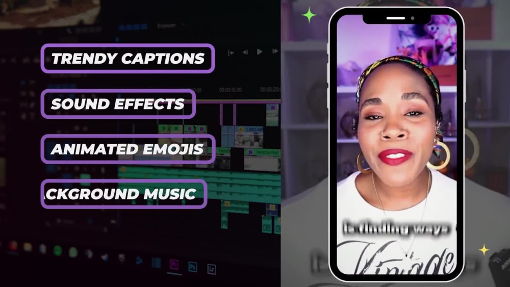 Eye catching captions, subtitles, for reels, tiktok, hormozi style Upwork