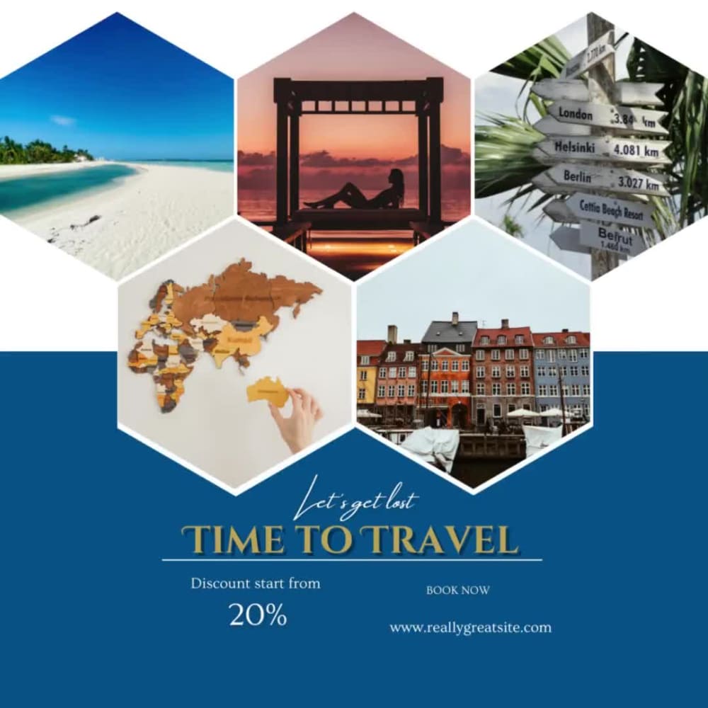 Instagram Post Travel Canva Templates | Upwork