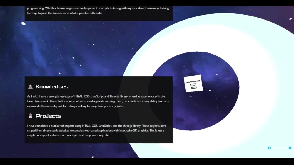 An interactive javascript website with three js library | Upwork