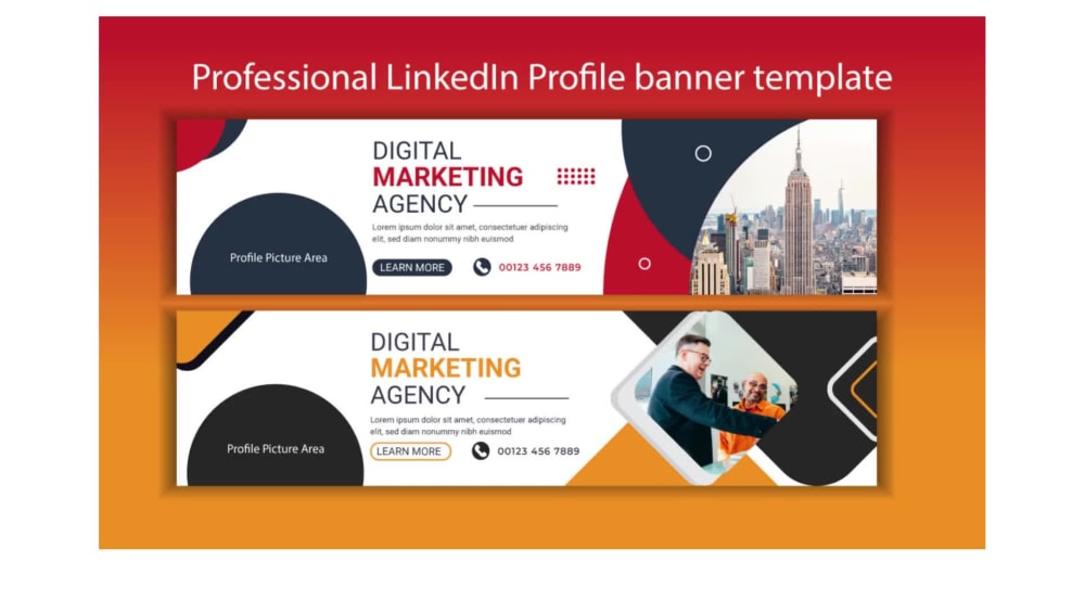 LinkedIn Profile Banner Business Page Cover photo or Background Banner ...