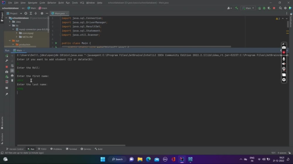 Database Management System Through JAVA | Upwork