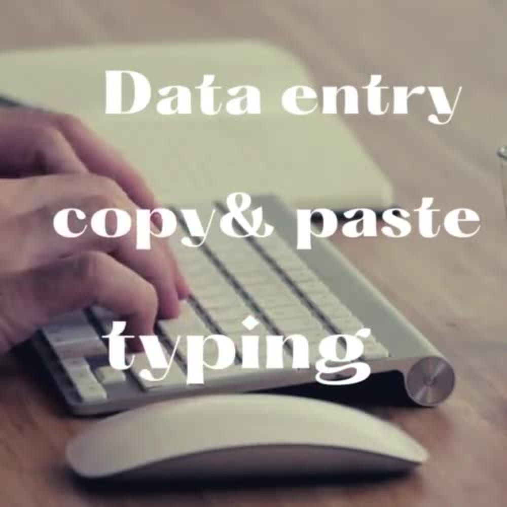 Data entry services and copy paste services. | Upwork