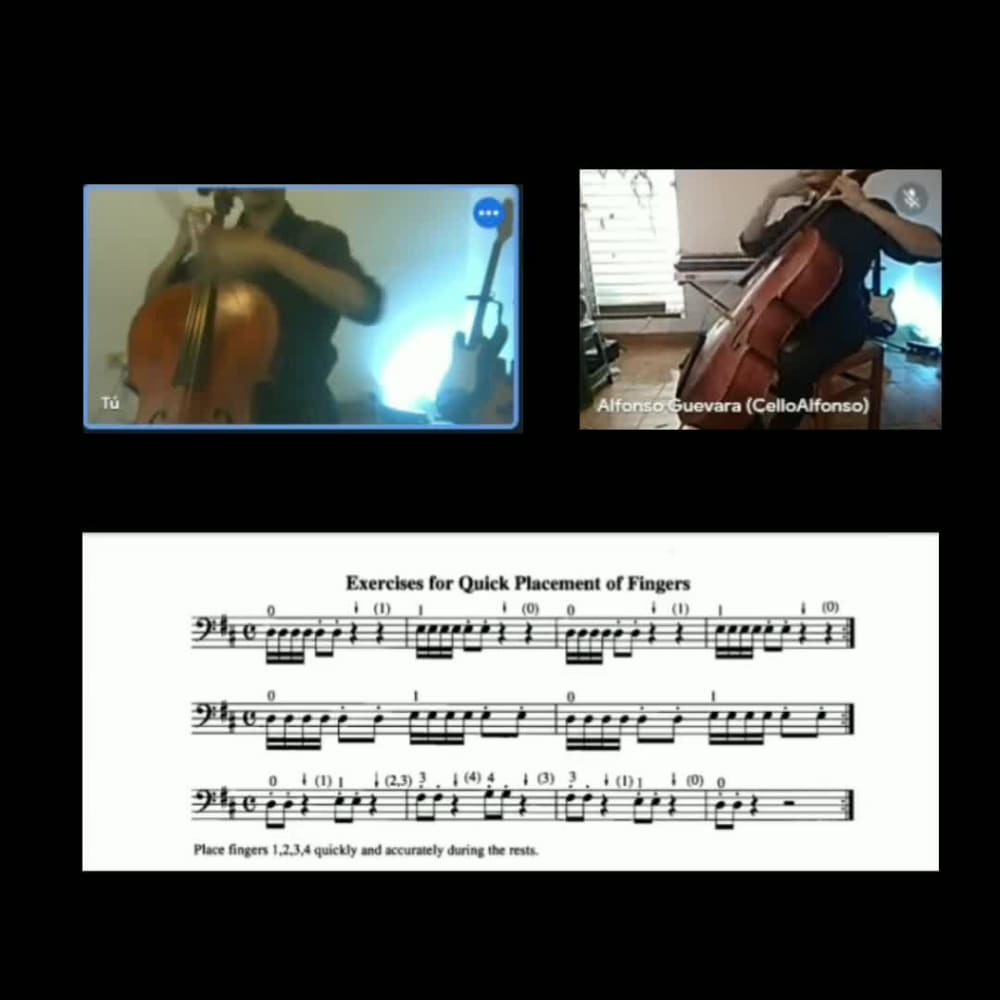 Online cello lessons with google meet Upwork