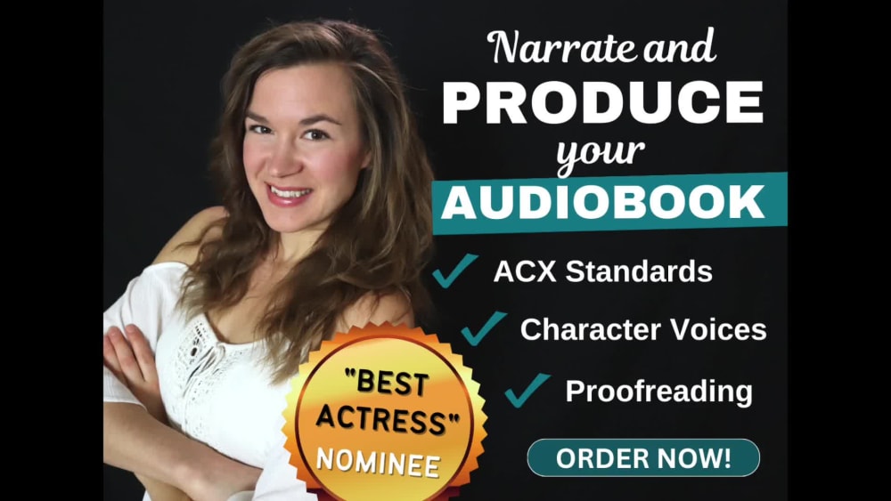 Captivating Audiobook Narration by a PRO ACTRESS produced to ACX 