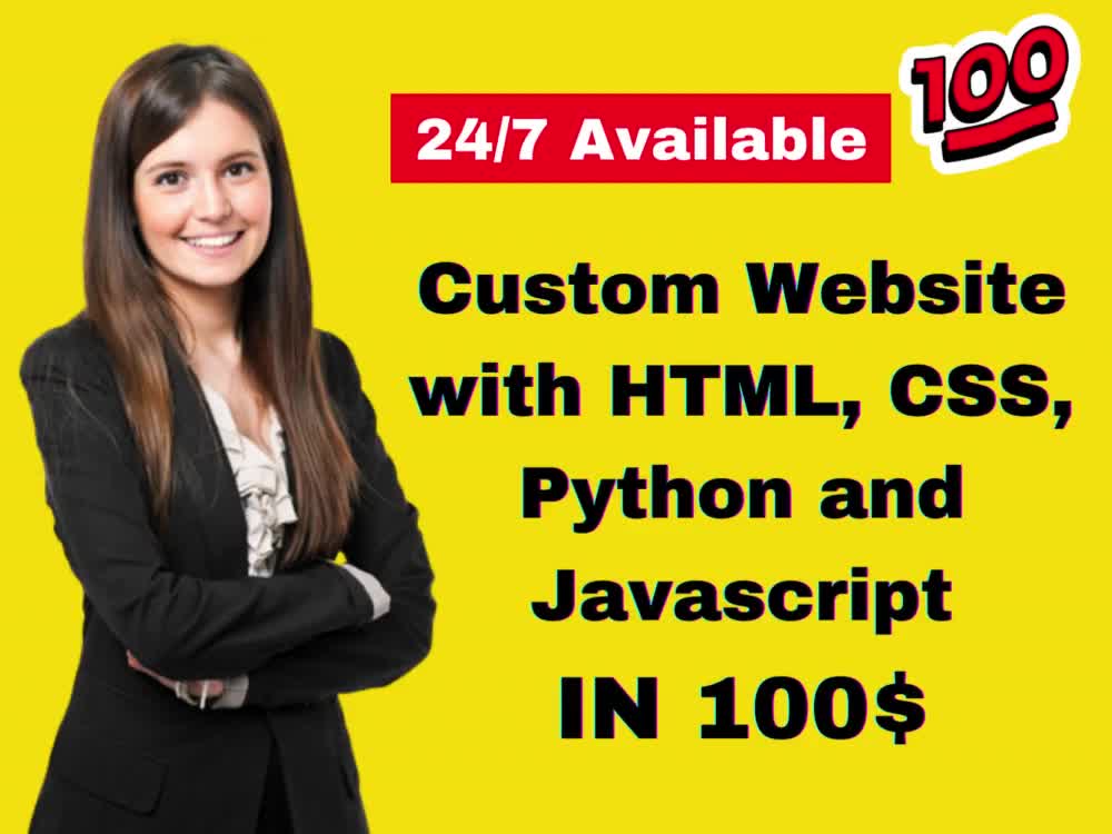 A custom website with HTML, CSS, Python and Javascript | Upwork