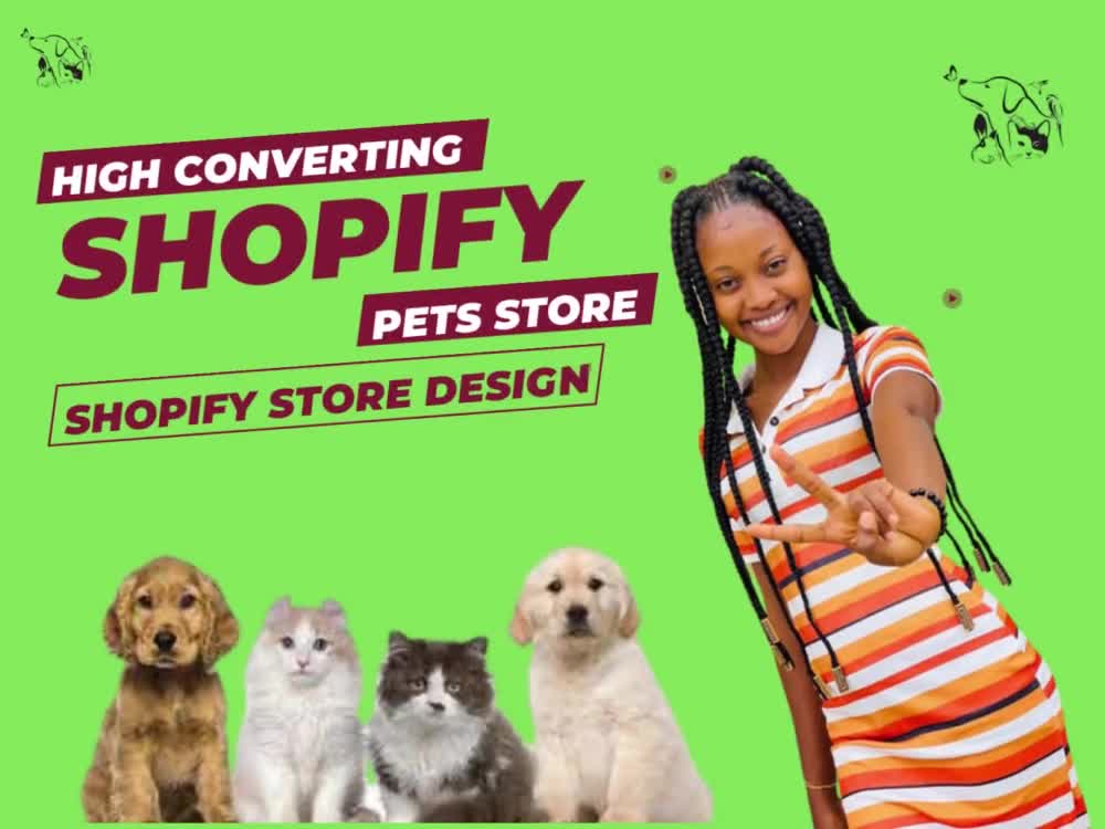 Responsive design converting premium Shopify Pet store Upwork