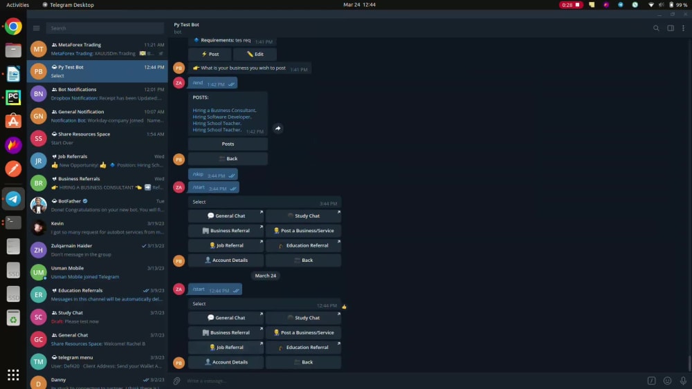 A Custom Telegram Bot for Your Business Needs | Upwork