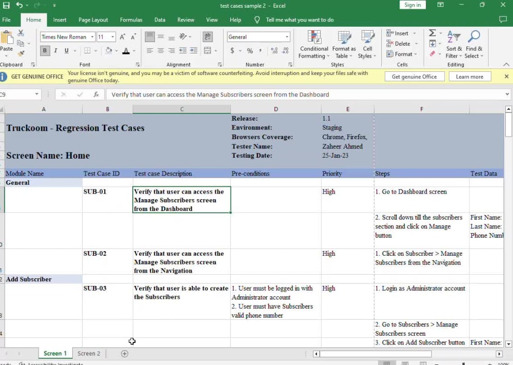 Comprehensive Test Cases/Test Plans for Project's Complete ...