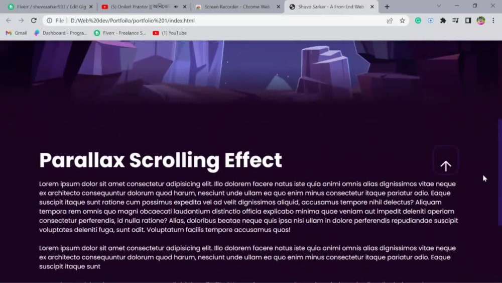 A stunning responsive website with parallax scrolling effect | Upwork