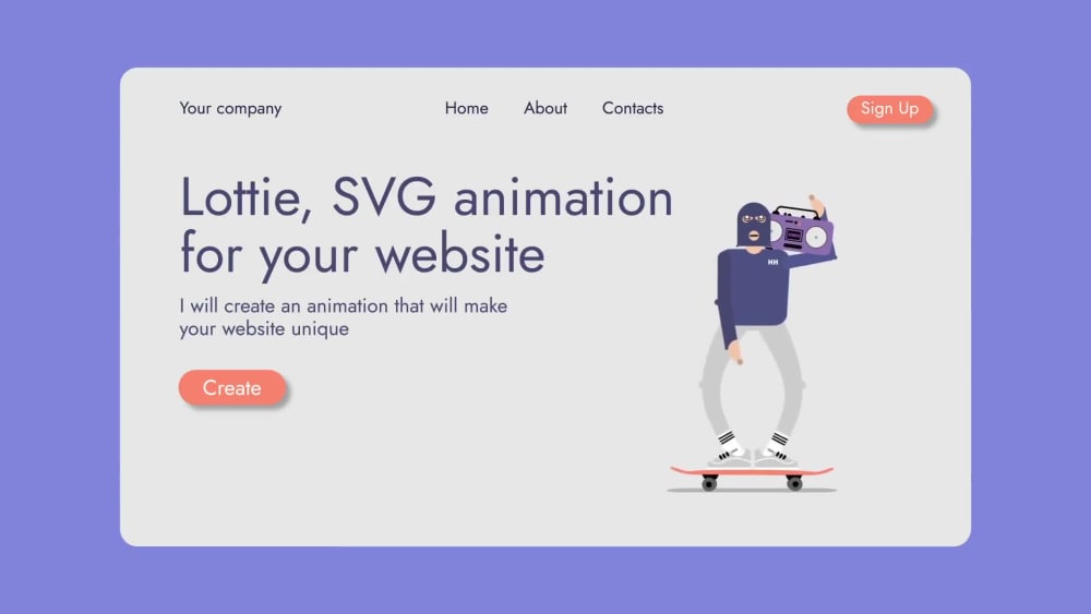Lottie json animation for websites | Upwork