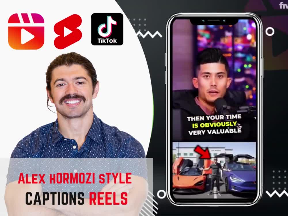 Alex hormozi captions style Instagram reels, YT shorts and TikTok ...