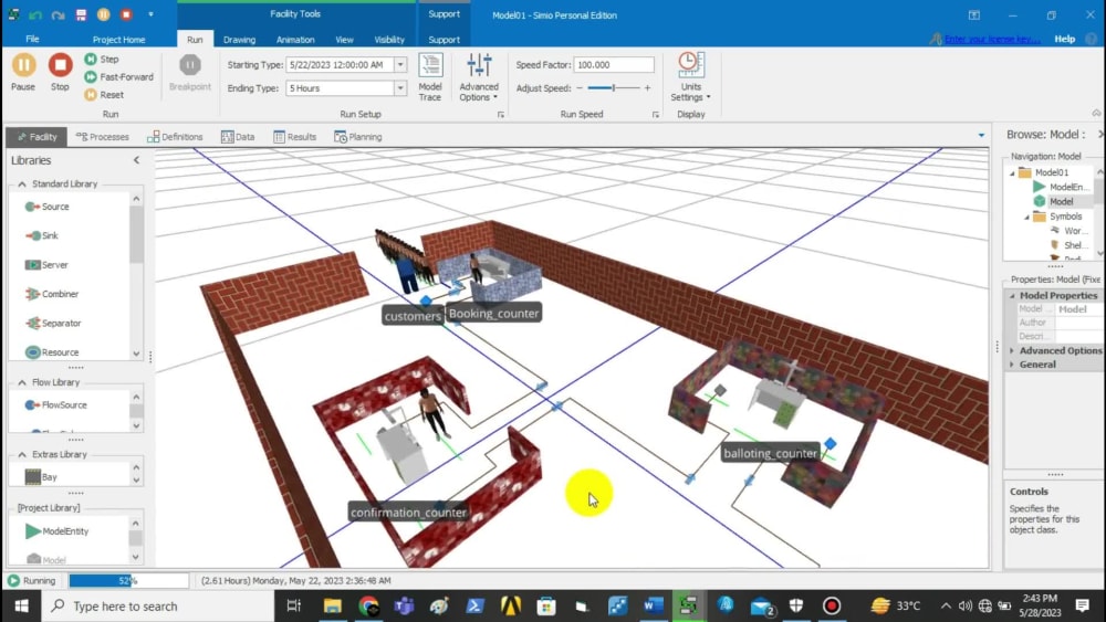 ARENA Simulation Software- Case study: Manufacturing Warehouse