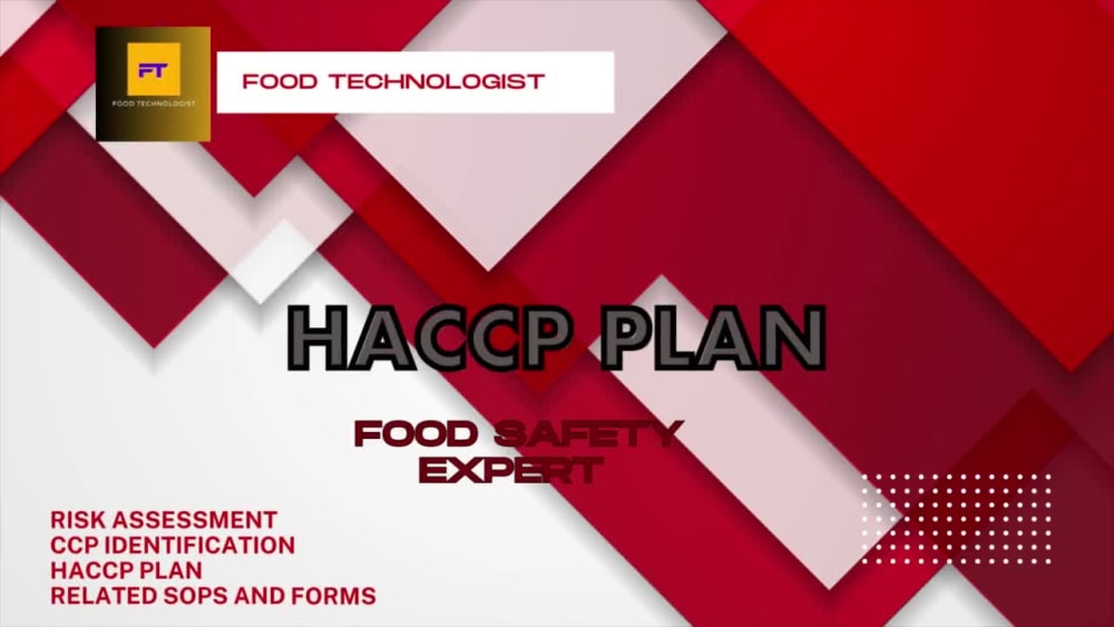 A professional & customized HACCP Plan for your food business Upwork