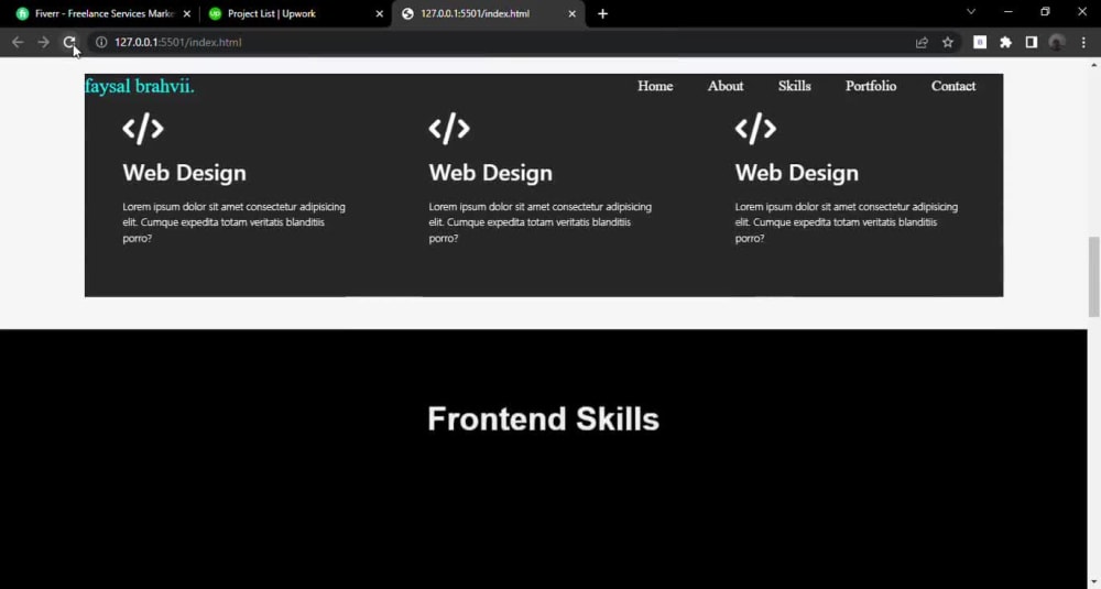 Personal portfolio website with html css | Upwork