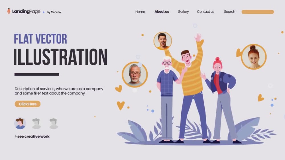 A simple animated flat illustration for your web | Upwork